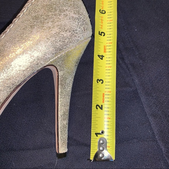 Cordon Como Gold Leather Platform Heels Made in Brazil 8 - Picture 8 of 9